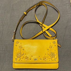 Michael Kors Floral Embellished Convertible Crossbody- Sunflower